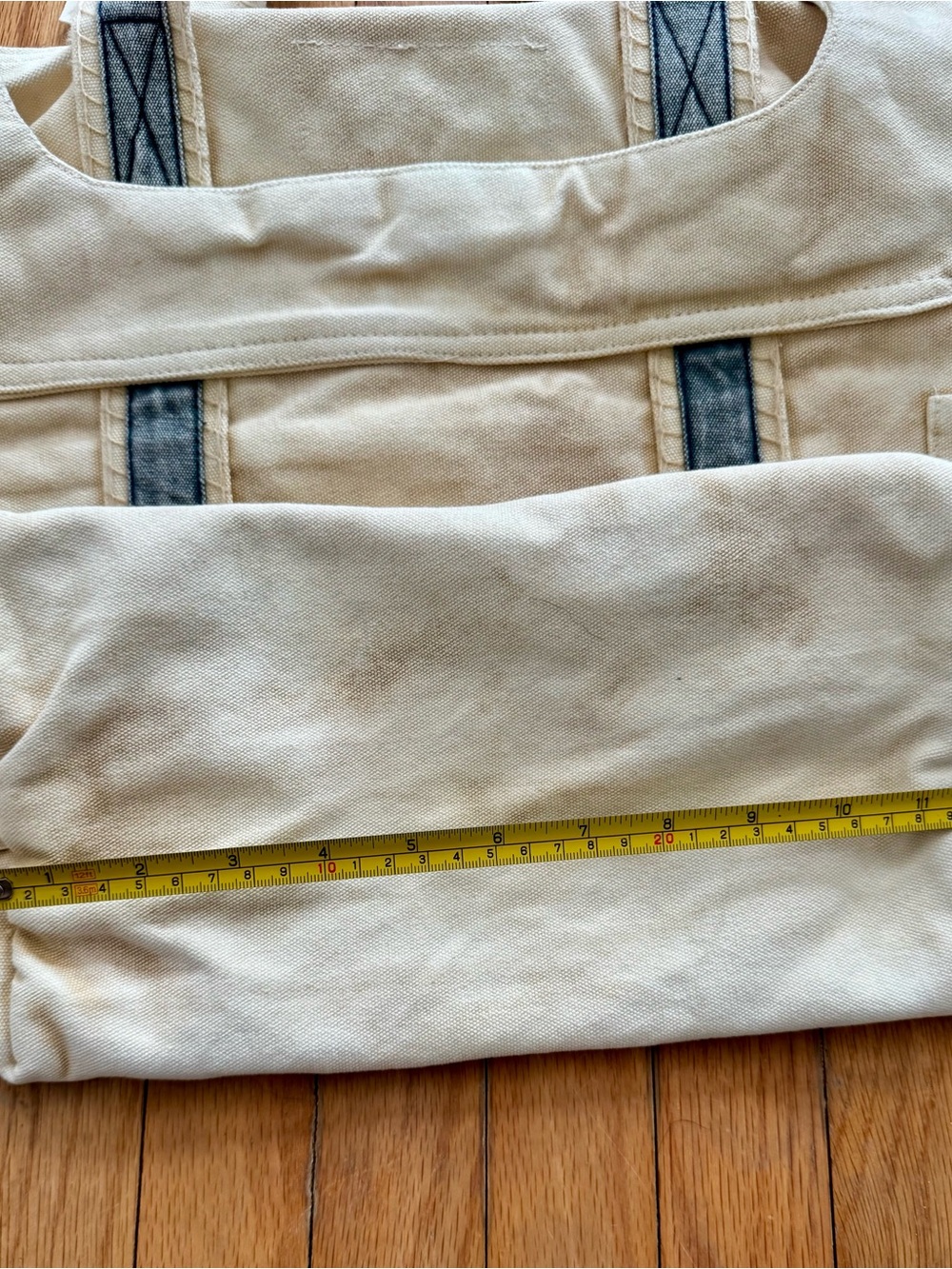 Free People Canvas Tote Bag with Contrast Straps - Cream - Picture 10 of 10